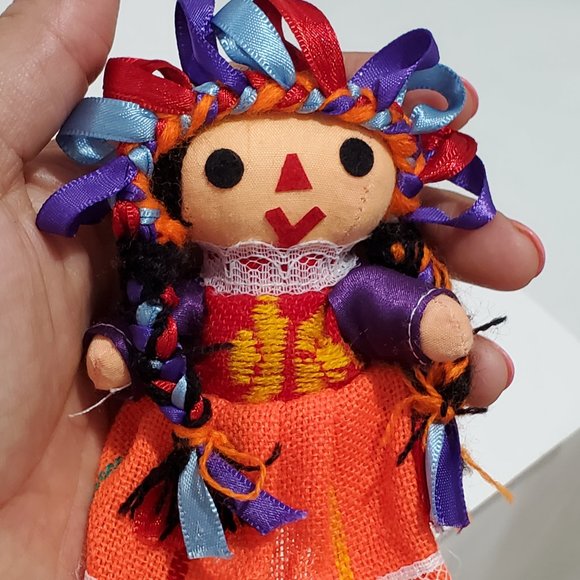 Authentic Mexican Rag Doll Handmade Traditional Rag Doll Artesanal 5'' Folkloric - Picture 3 of 6